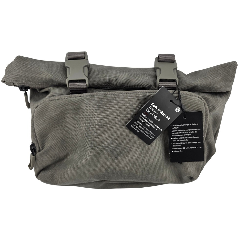 Lululemon Early Embark Kit Travel Organizer One Size Stratospheric Coal NWT